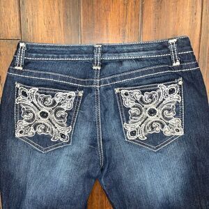 Nine West Jeans Women Sz 6 Bootcut Rhinestones Embroidered Y2K